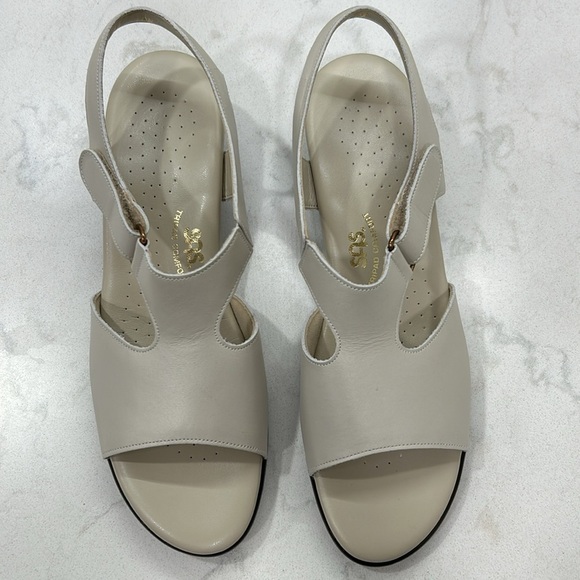 SAS Suntimer Heel Strap Sandal Pearl Bone Size 11 - Picture 6 of 14